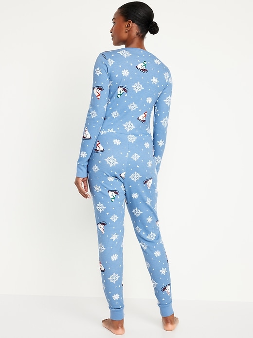 Image number 2 showing, Thermal-Knit Pajama One-Piece