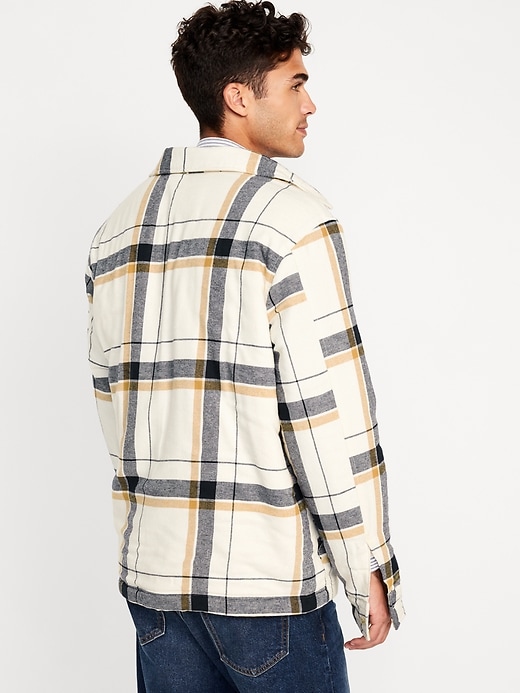 Image number 8 showing, Sherpa-Lined Flannel Shacket