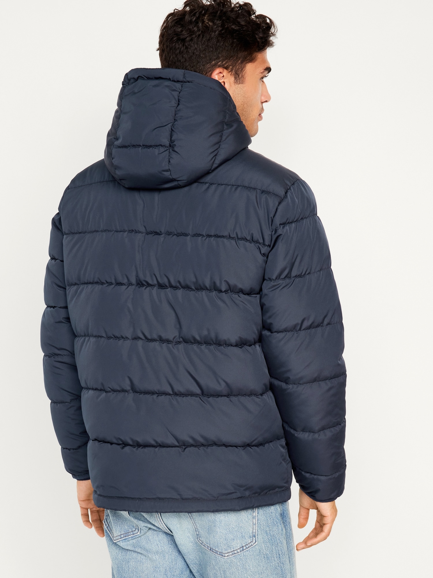 Navy blue clearance quilted jacket mens