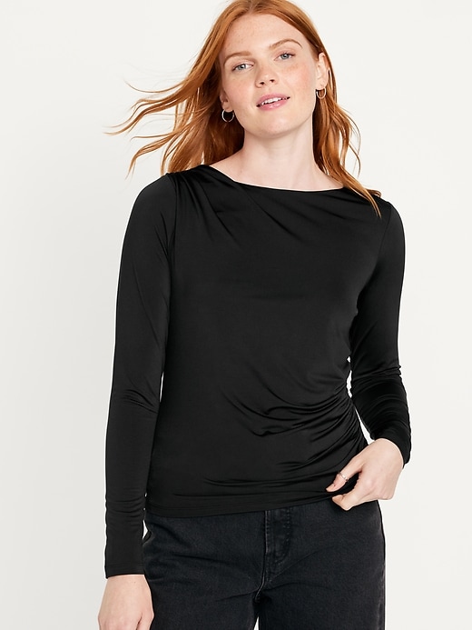 ropa de Mujer en oferta de liquidacion,V Neck Ruched Wrap T-Shirts Tops for  Women Solid Color Fall Long Sleeve Tee Shirts Relaxed Fit Pullover Fall  Clothes Black at  Women's Clothing store
