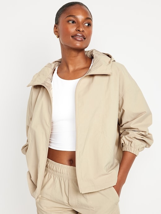 Veste de performance en nylon a glissiere pleine longueur pour femme Old Navy