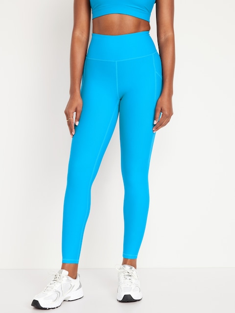 High-Waisted PowerSoft 7/8 Pocket Leggings - Nebulous Blue