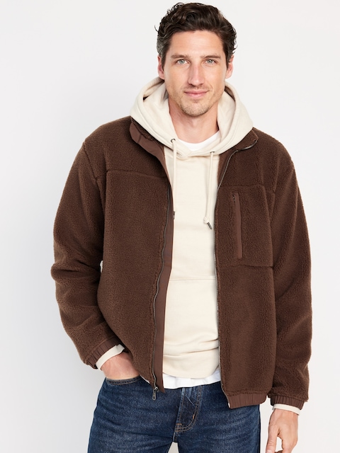 Oversized Sherpa Zip Jacket