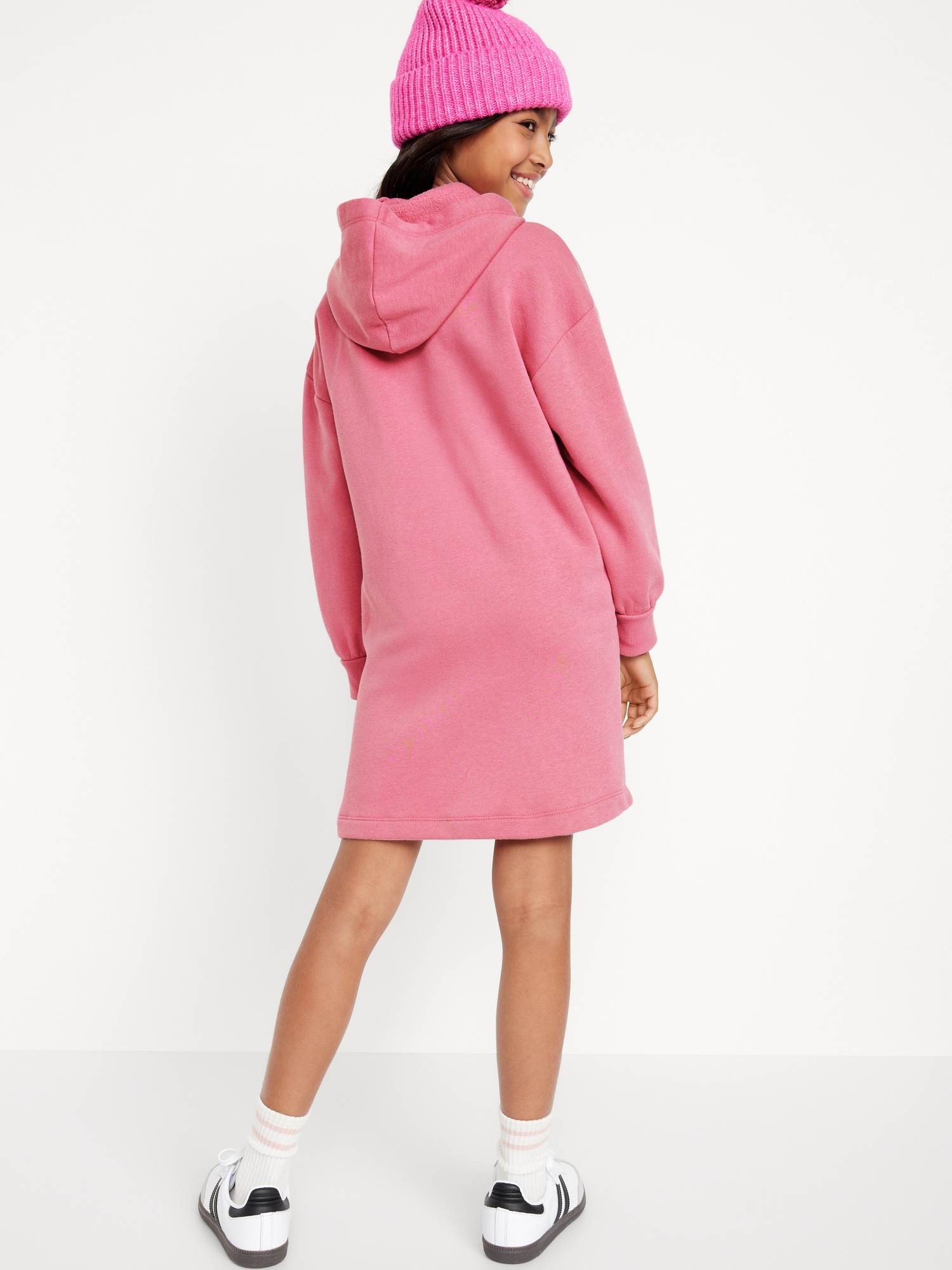 Long Sleeve Fleece Hoodie Dress for Girls Old Navy