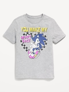 Sonic The Hedgehog™ Gender-Neutral Valentine's Graphic T-Shirt for Kids