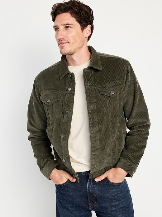 Image number 1 showing, Sherpa-Lined Corduroy Jacket