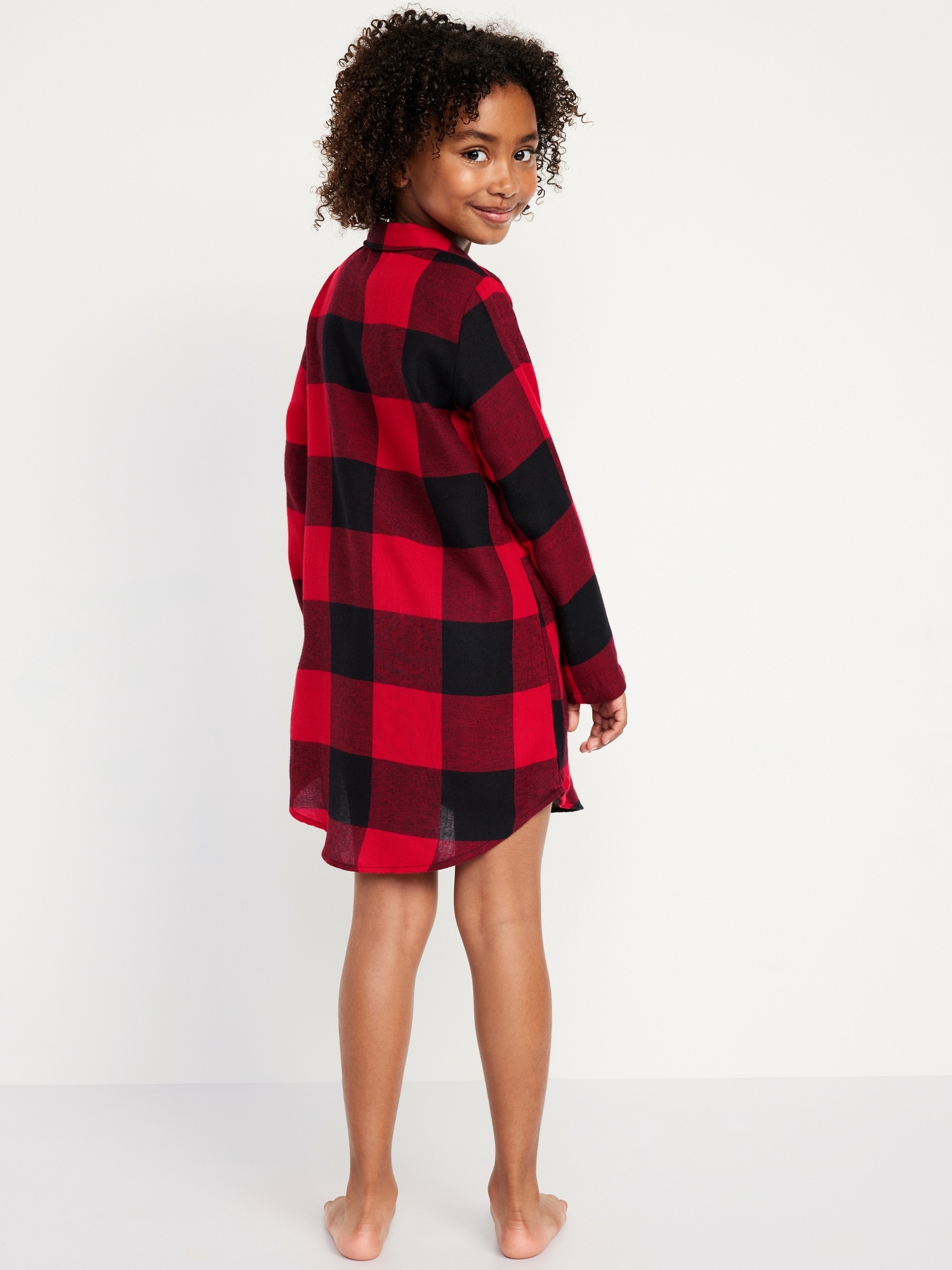 Girls red 2024 flannel dress