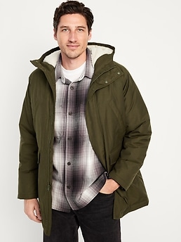 Navy shop hooded parka