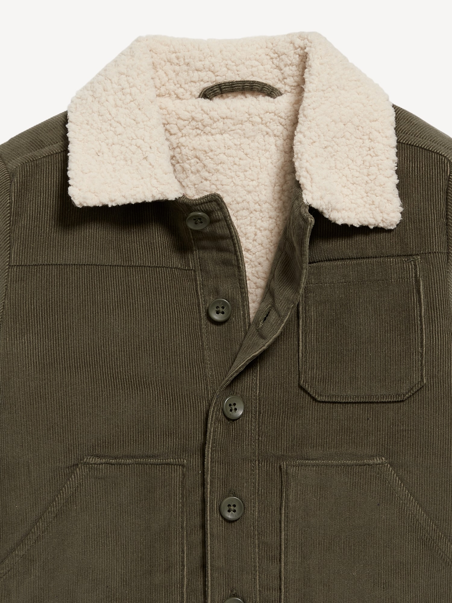 Búho - Manteau Velours Côtelé Coton Bio Fourré - Bleu nuit