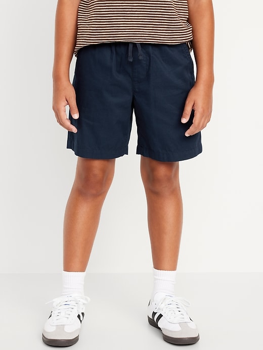 View large product image 1 of 4. Twill Non-Stretch Jogger Shorts for Boys Above Knee