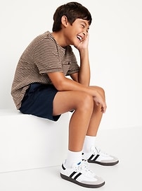 View large product image 3 of 4. Twill Non-Stretch Jogger Shorts for Boys Above Knee