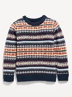 Printed Pullover Sweater for Toddler Boys