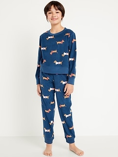 Microfleece Printed Pajama Set for Girls