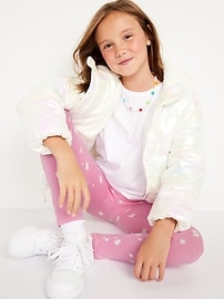 View large product image 3 of 4. Printed Built-In Tough Full-Length Leggings for Girls