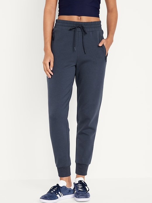 Image number 1 showing, High-Waisted Dynamic Fleece Joggers