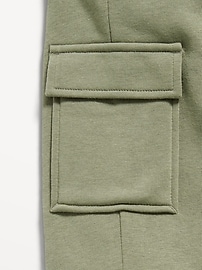 View large product image 3 of 3. High-Waisted Fleece Cargo Jogger Pants for Girls