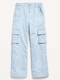 View large product image 4 of 4. Mid-Rise Wide-Leg Cargo Pants for Girls