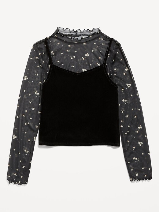 sheer velvet top