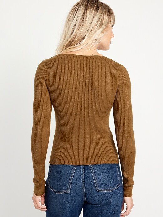 Image number 6 showing, Fitted Rib-Knit Sweater