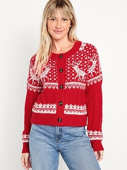 Fair Isle Cardigan Sweater