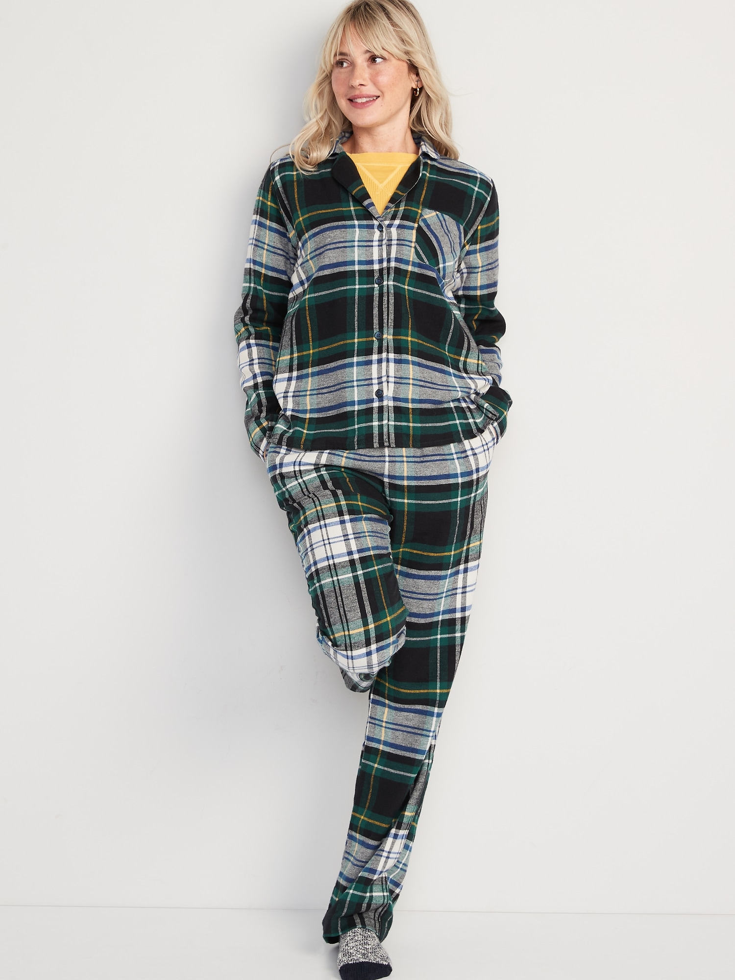 Self-respect graphic gone crazy Pyjama à imprimé en flanelle pour Femme | Old Navy