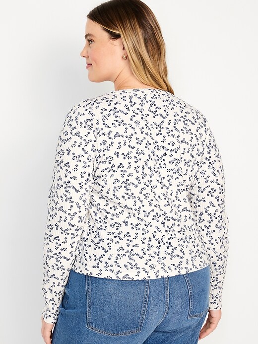 Button-Front Rib-Knit Top | Old Navy