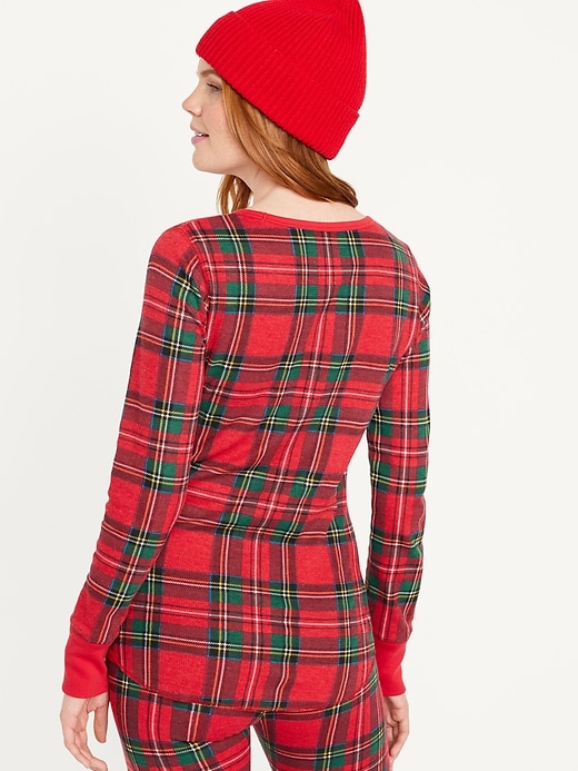 Image number 2 showing, Waffle-Knit Pajama Top