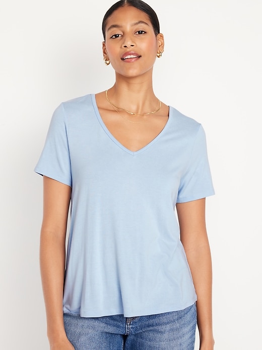 Image number 1 showing, Luxe V-Neck T-Shirt