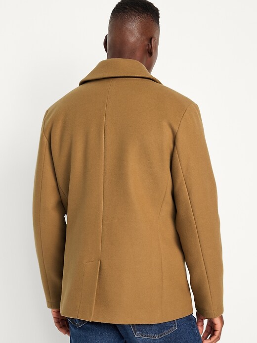 Image number 4 showing, Soft-Brushed Double-Breasted Peacoat