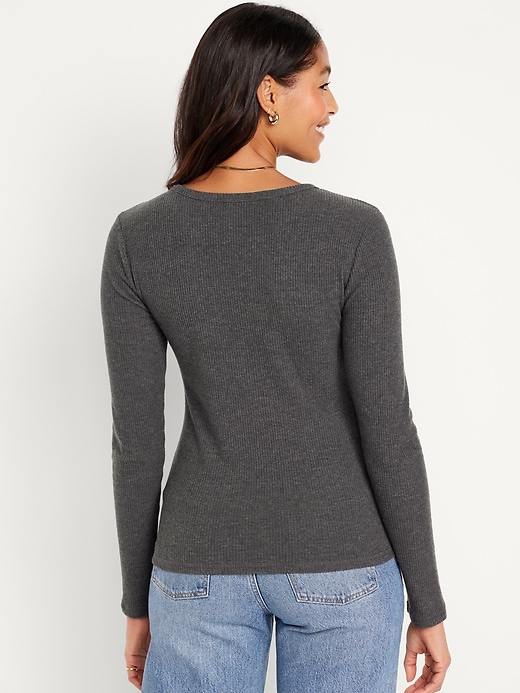 Image number 2 showing, Plush Long-Sleeve Crew-Neck T-Shirt