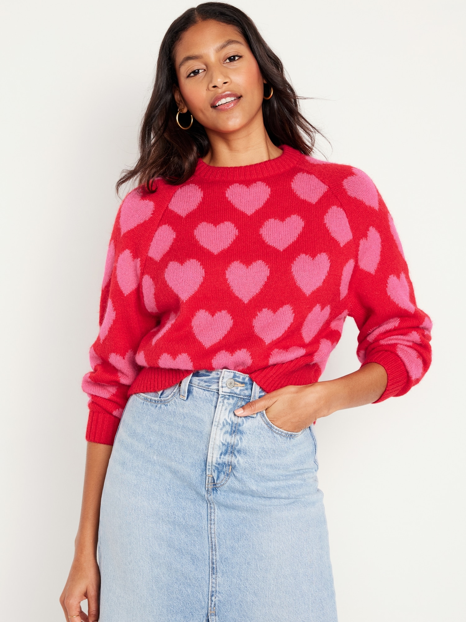 Cropped Crew-Neck Sweater | Old Navy