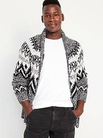 Navy zip hot sale cardigan mens