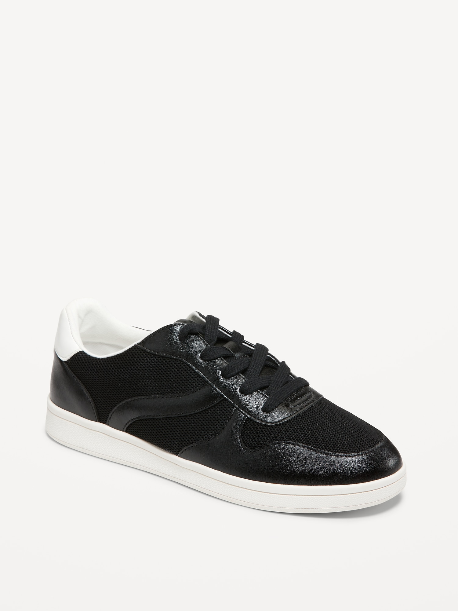 Navy sales leather sneakers