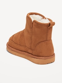 Image number 3 showing, Faux-Suede Faux-Fur Booties for Toddler Girls