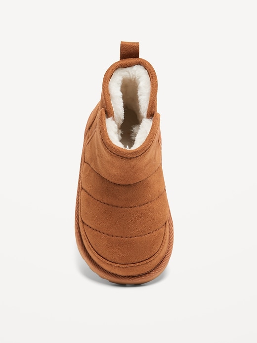 Image number 2 showing, Faux-Suede Faux-Fur Booties for Toddler Girls