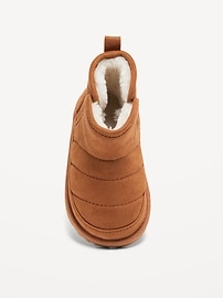 Image number 2 showing, Faux-Suede Faux-Fur Booties for Toddler Girls