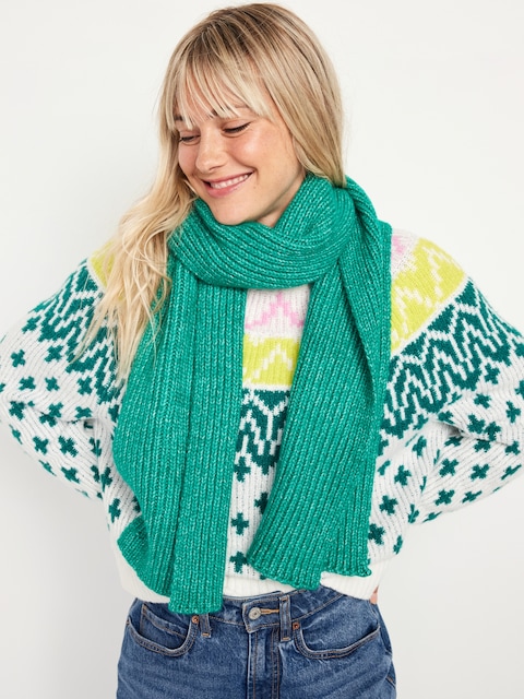 Rib-Knit Scarf for Women