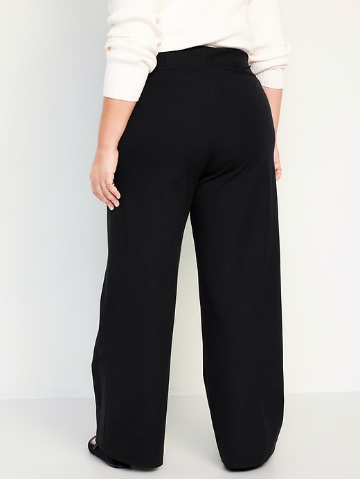 Image number 8 showing, High-Waisted Pull-On Pixie Wide-Leg Pants