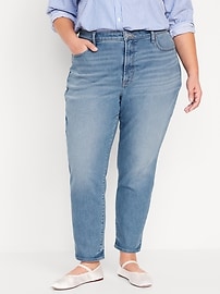 High-Waisted Built-In Warm OG Straight Ankle Jeans for Women