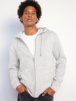 Navy knitted clearance hoodie