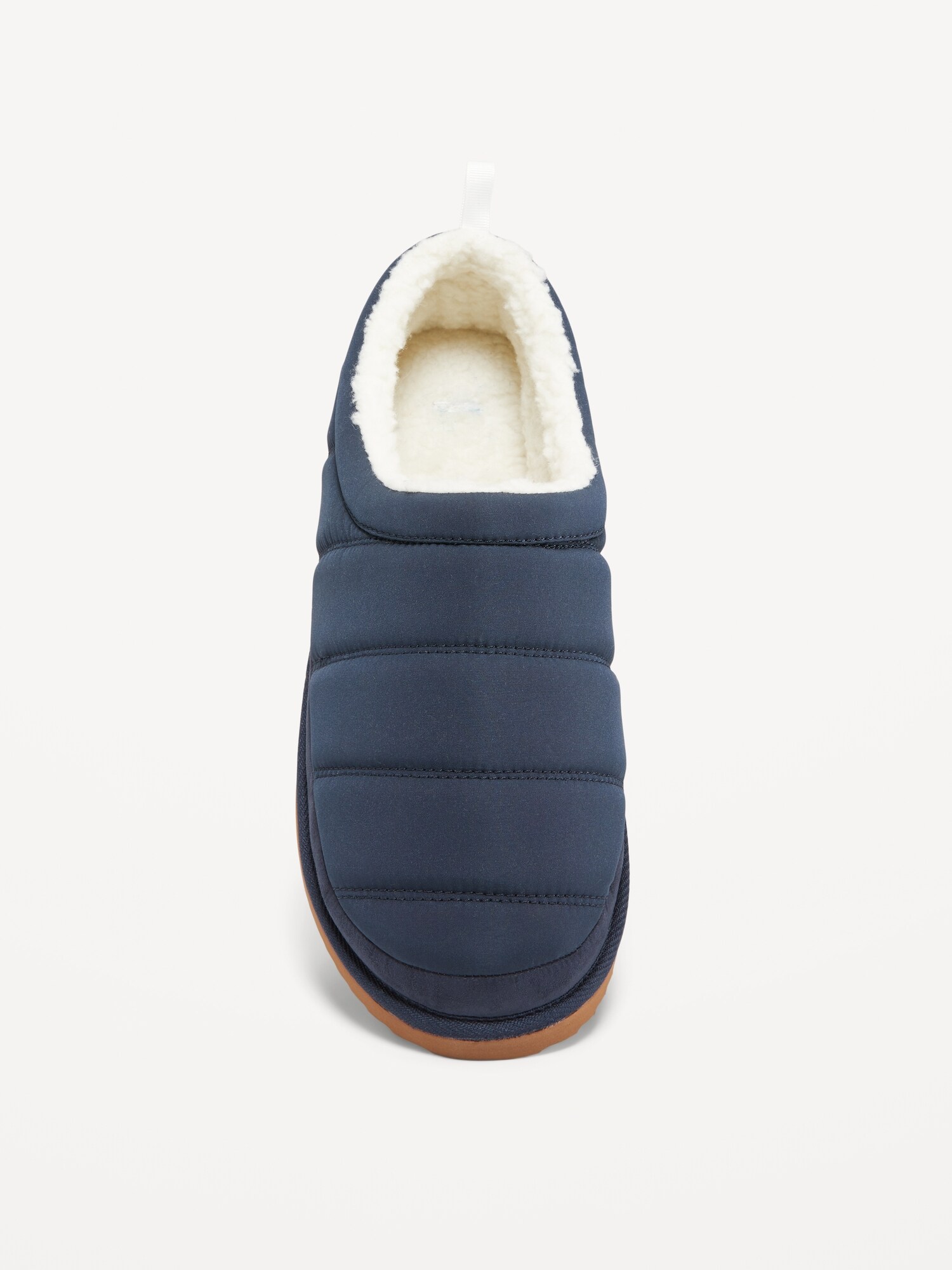 SherpaLined Puffer Slippers for Men Old Navy