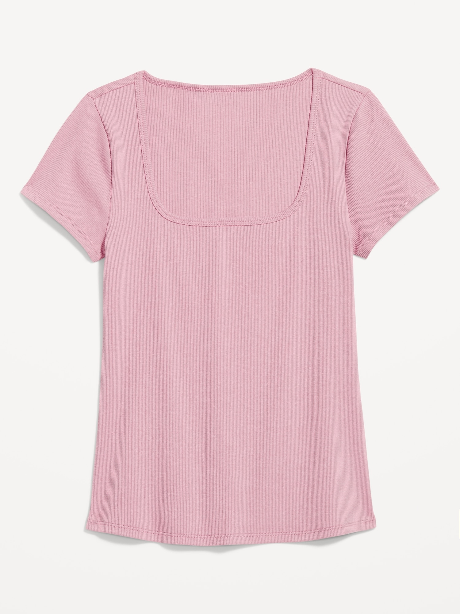 Rosa Fitted Rib Tee — Bright White
