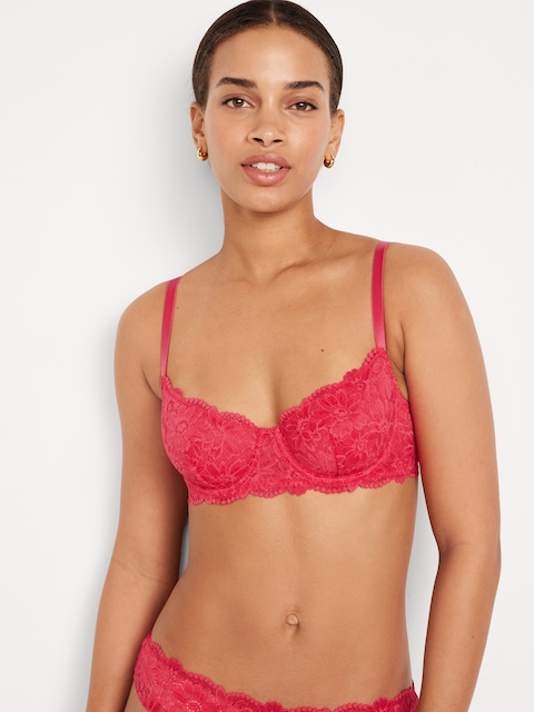 Lace Underwire Balconette Bra