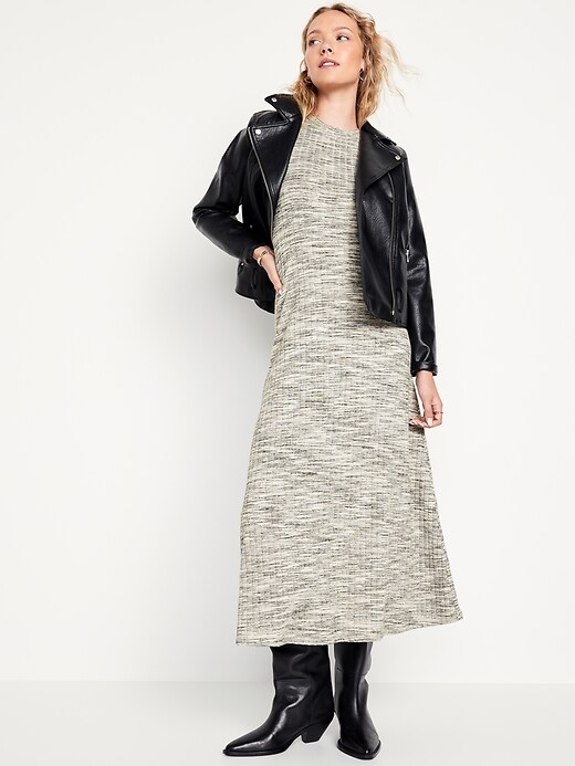 Fit & Flare Rib-Knit Maxi Dress | Old Navy