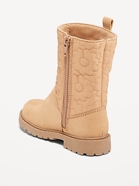 View large product image 3 of 4. Faux-Suede Quilted Side-Zip Boots for Toddler Girls