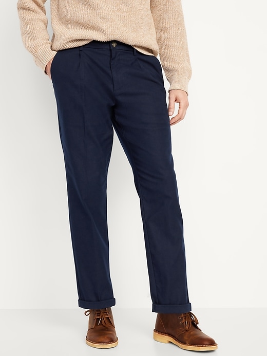 Image number 1 showing, Loose Taper Built-In Flex Pleated Chino Pants