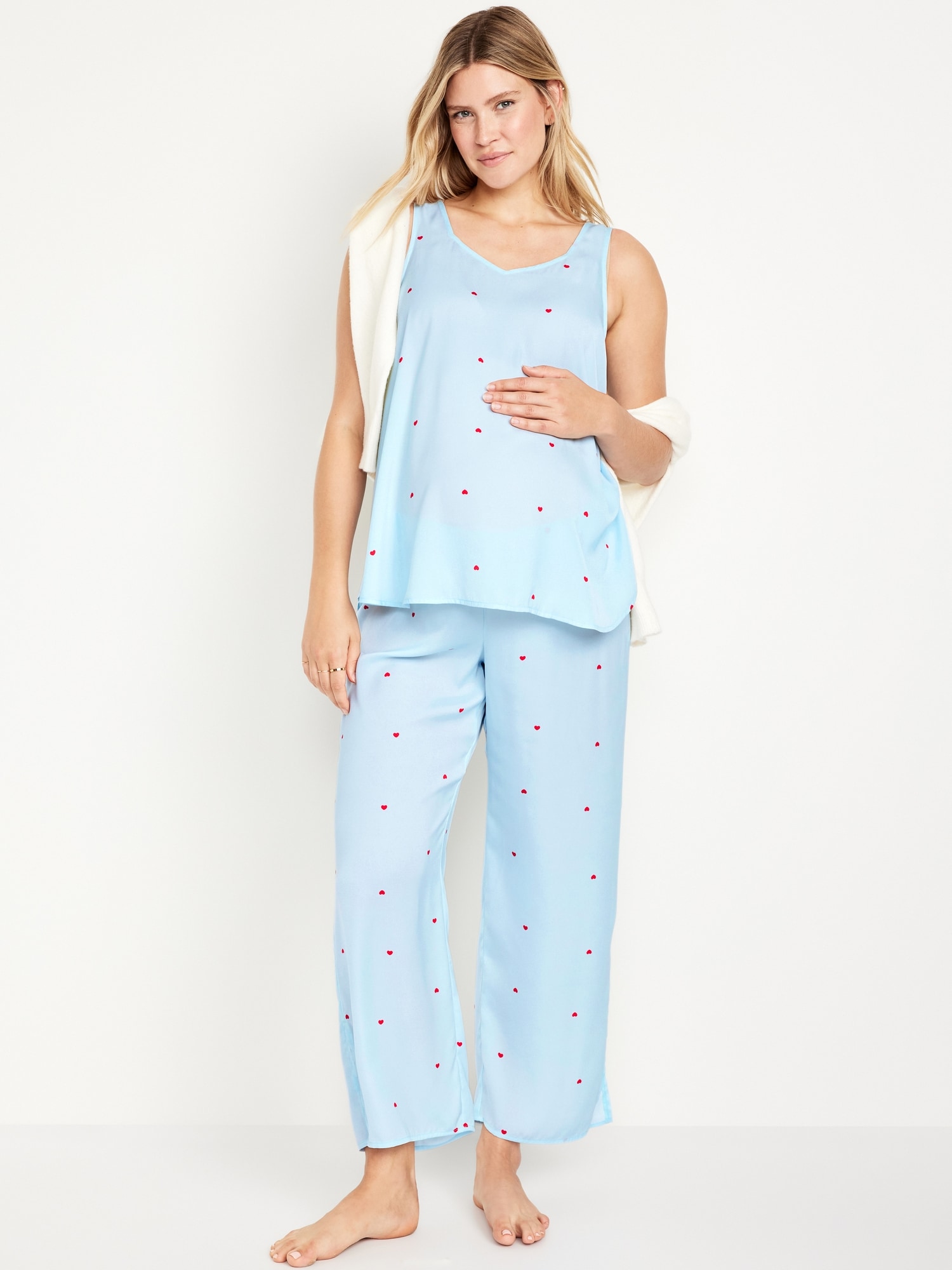 Satin Maternity Pajama Pants