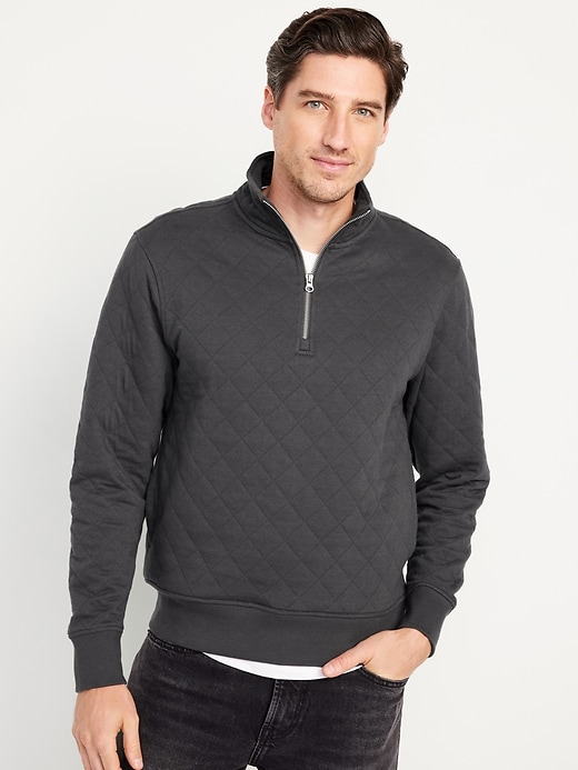 Image number 1 showing, Quilted  Quarter Zip