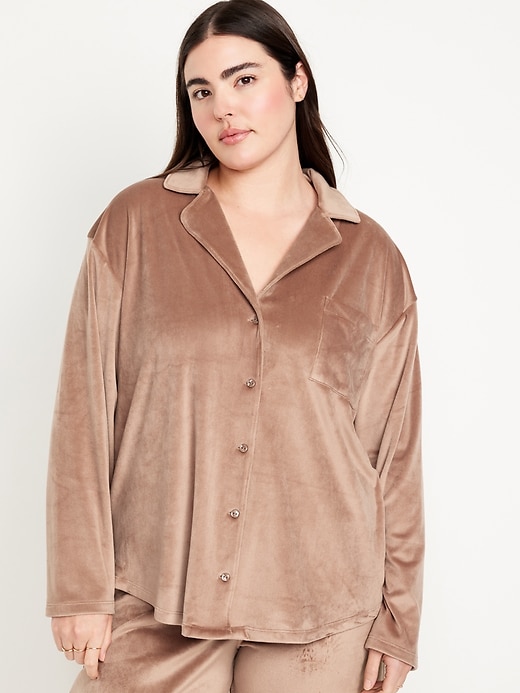 Image number 5 showing, Velour Pajama Shirt