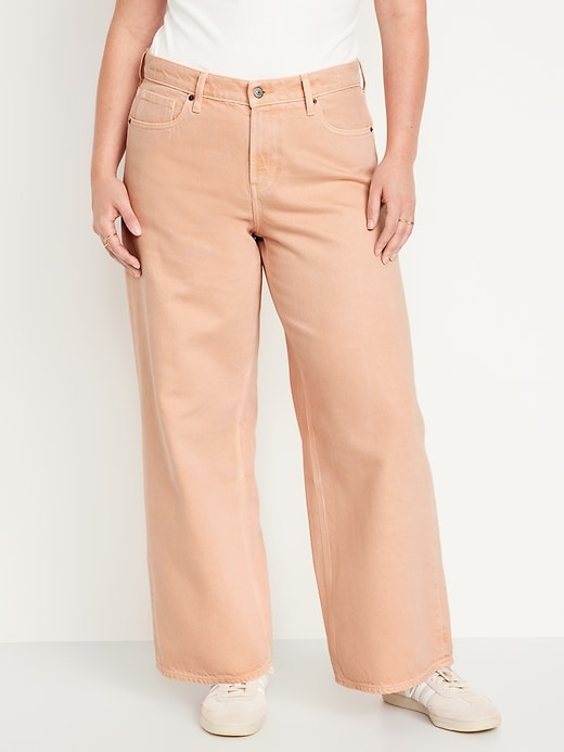 Image number 6 showing, Mid-Rise Baggy Wide-Leg Jeans